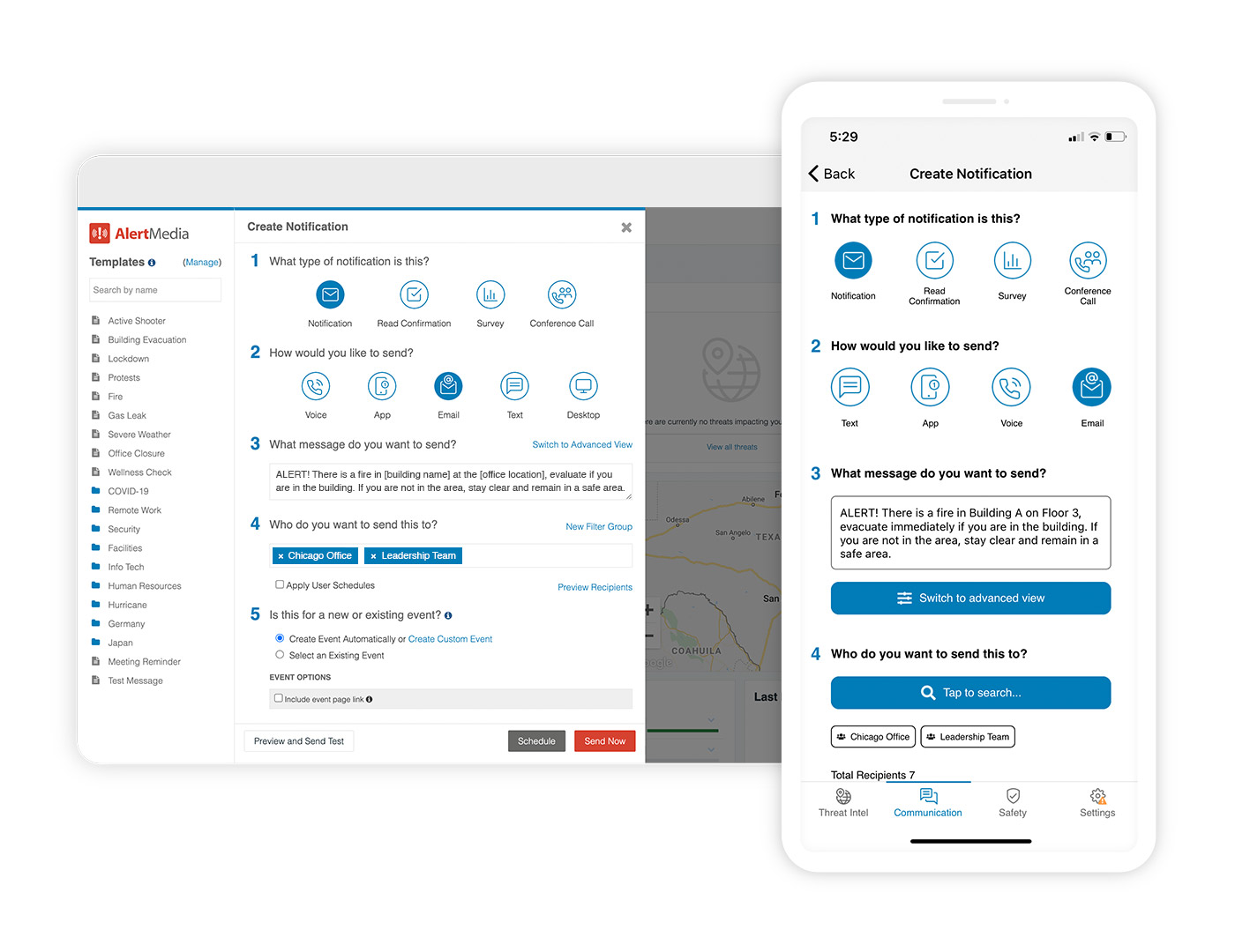 AlertMedia screenshot: Learn to use the most intuitive mass notification platform in just 15 minutes. Quickly and confidently send emergency communication in seconds from any device.