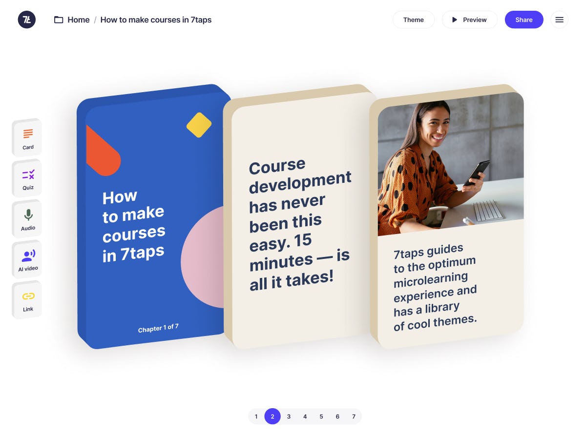 7taps Software - We promise you've never created a learning nugget so fast.