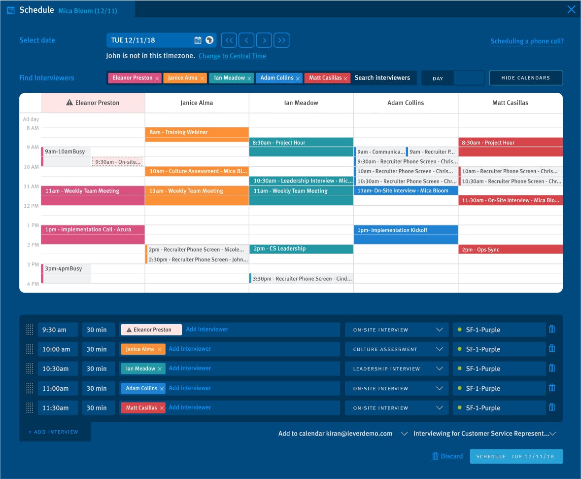 Lever Software - Seamless Scheduling