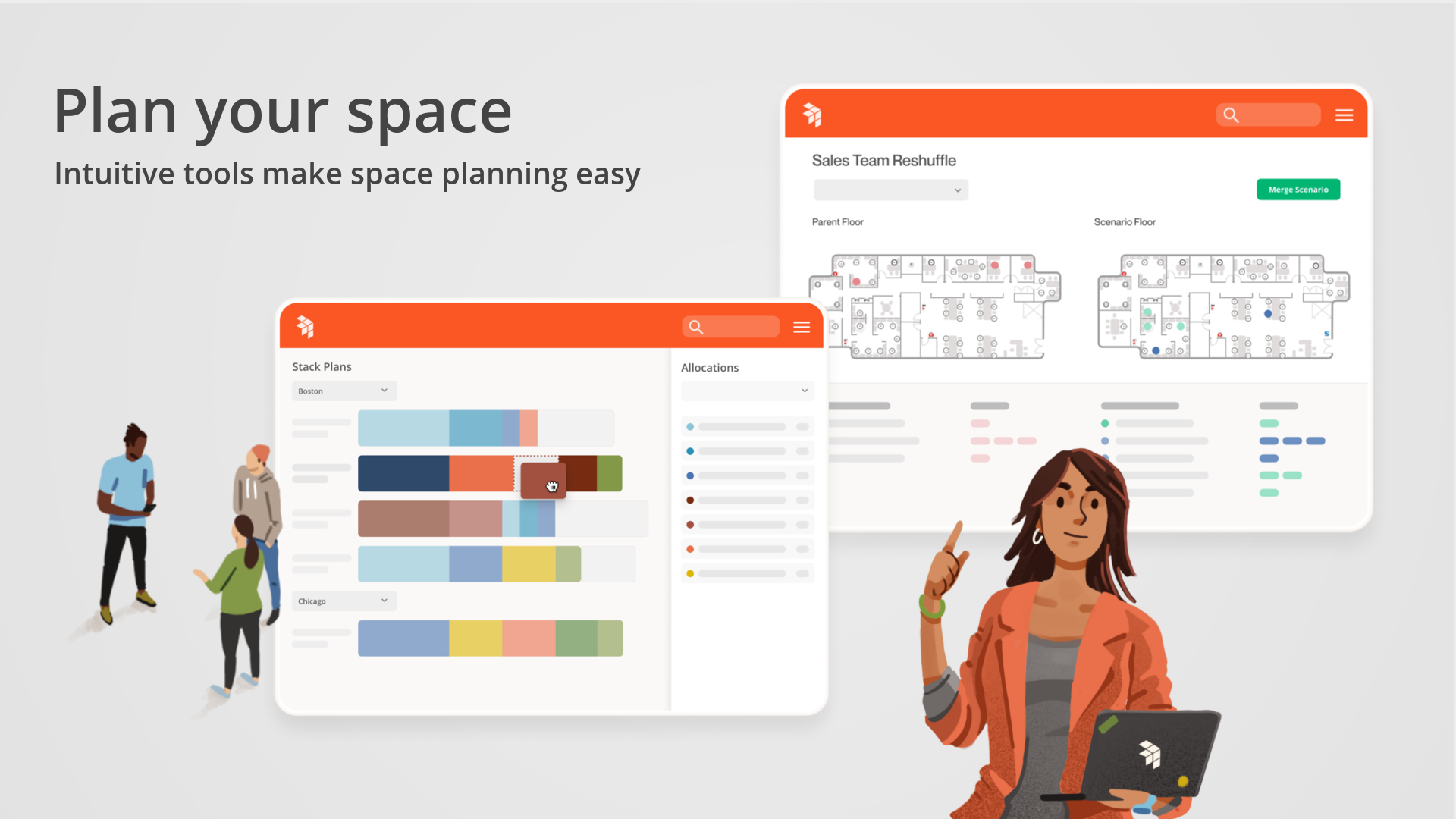 Get the tools and insights you need to plan for the dynamic workplace—Scenario Planning, Portfolio Reports, Stack Plans, and more.