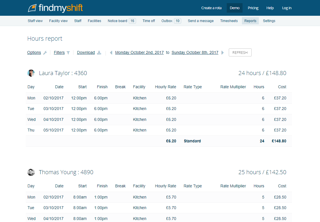 Findmyshift Software - 3
