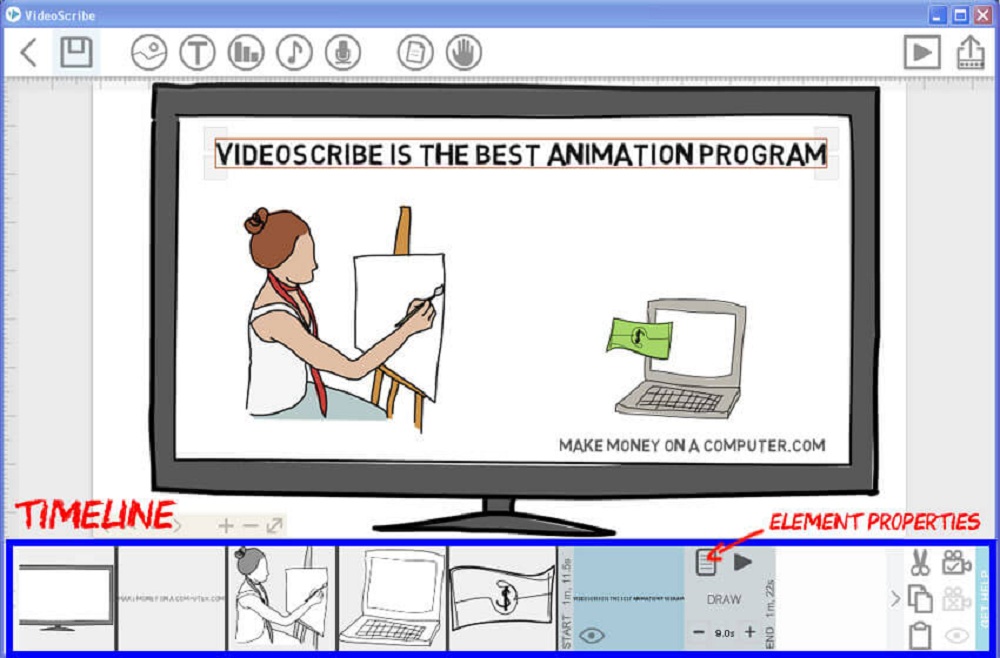 VideoScribe editor