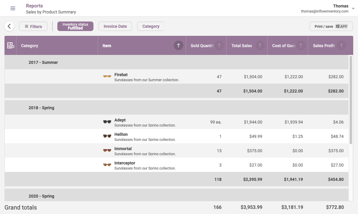 How to setup product reordering - inFlow Inventory