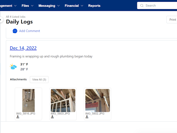 Buildertrend Software - Daily Logs