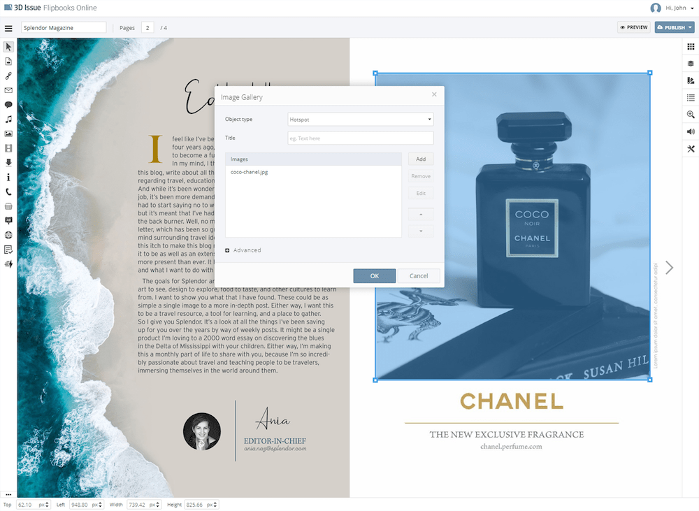 Flipbooks screenshot: Flipbooks image upload