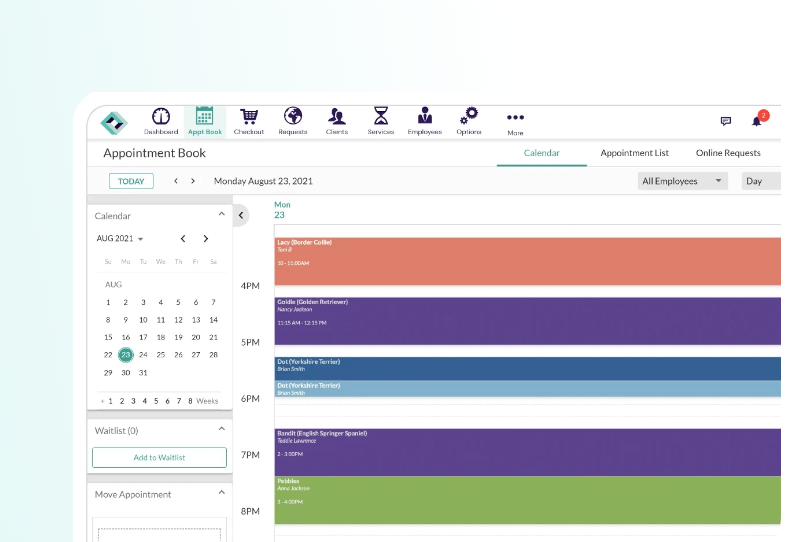 DaySmart Body Art screenshot: Boost bookings with a solution that maximizes your time by customizing appointment scheduling based on resources and service provider preferences.