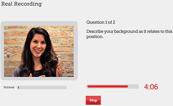 One-way voice / video interviewing