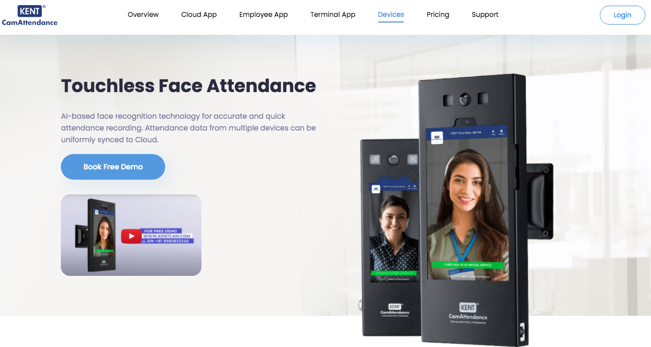 AI-based face recognition technology for accurate and quick attendance recording. Attendance data from multiple devices can be uniformly synced to Cloud.