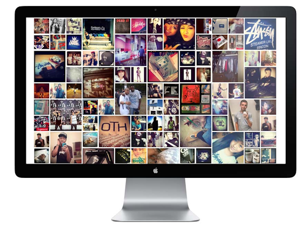Social Board screenshot: Social Board aggregates any hashtag photo, video, or tweet from Facebook, twitter, Tumblr, and Instagram
