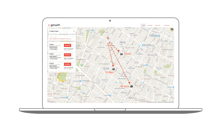 GetSwift Software - Track dispatching automatically
