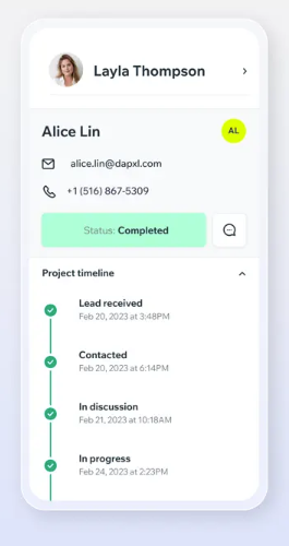 Wix Studio screenshot: Wix Studio manage profile