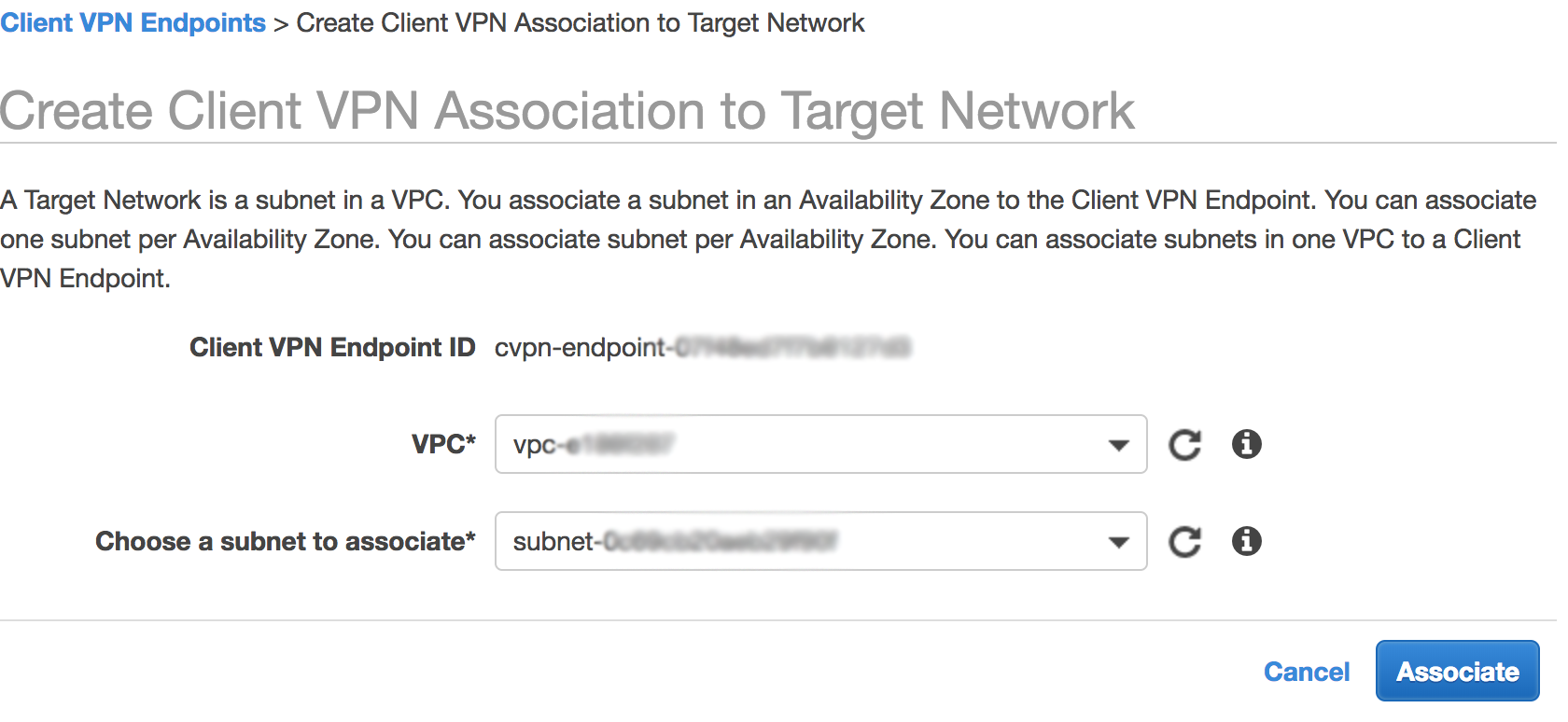 AWS VPN client VPN endpoints