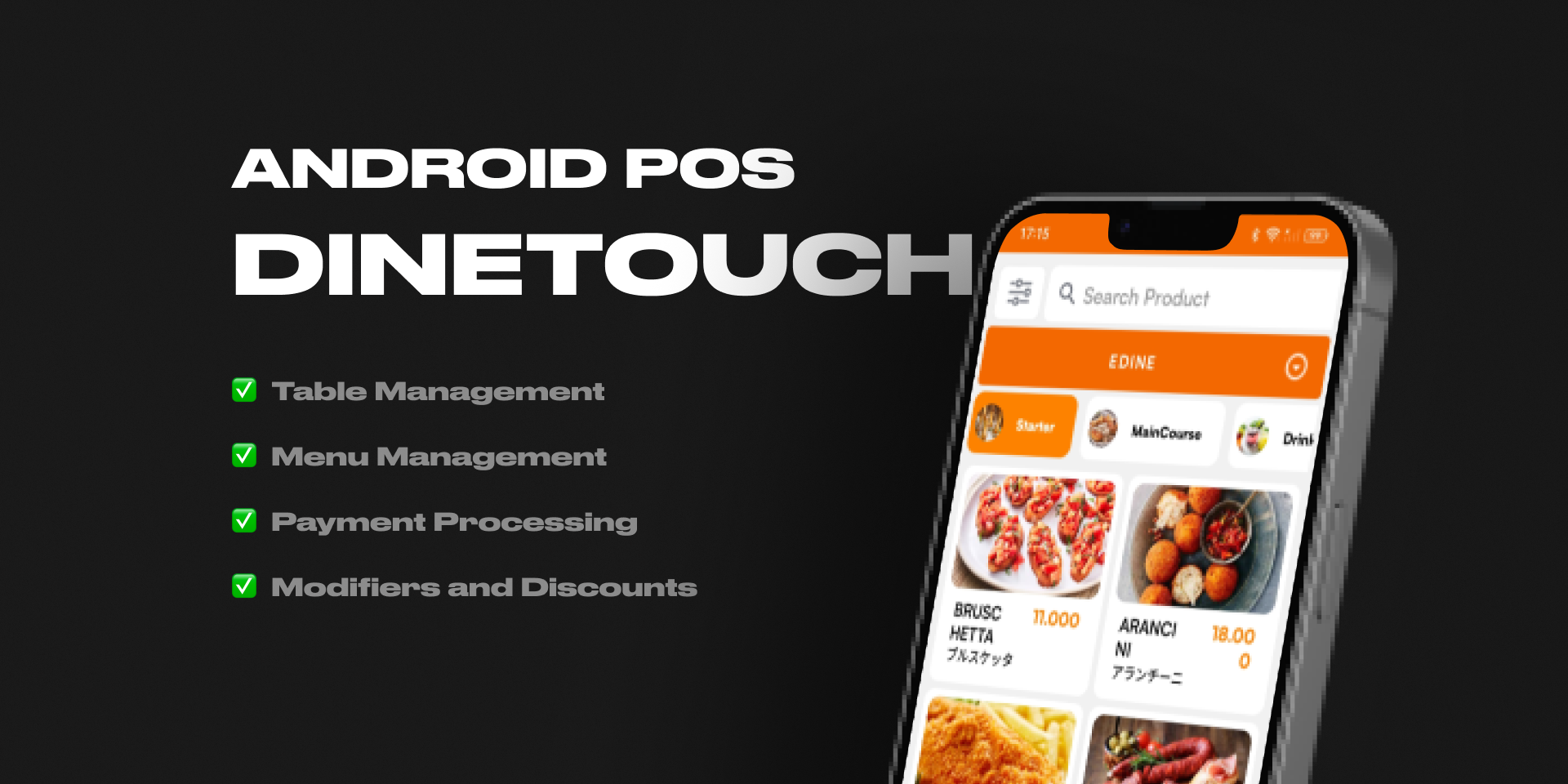 Hashmato Software - DineTouch Android POS system is a versatile restaurant management solution designed for Android devices streamlines order processing, manage operations and deliver exceptional dining experiences.