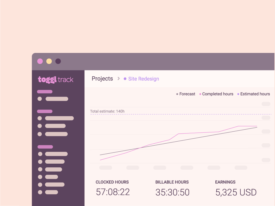 Toggl Track Software - Project Dashboards