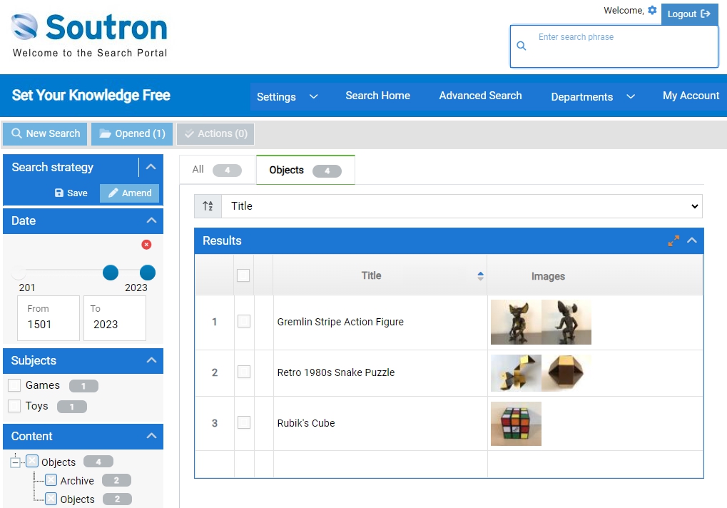 Soutron can be used to track physical items, making them searchable like digital assets.