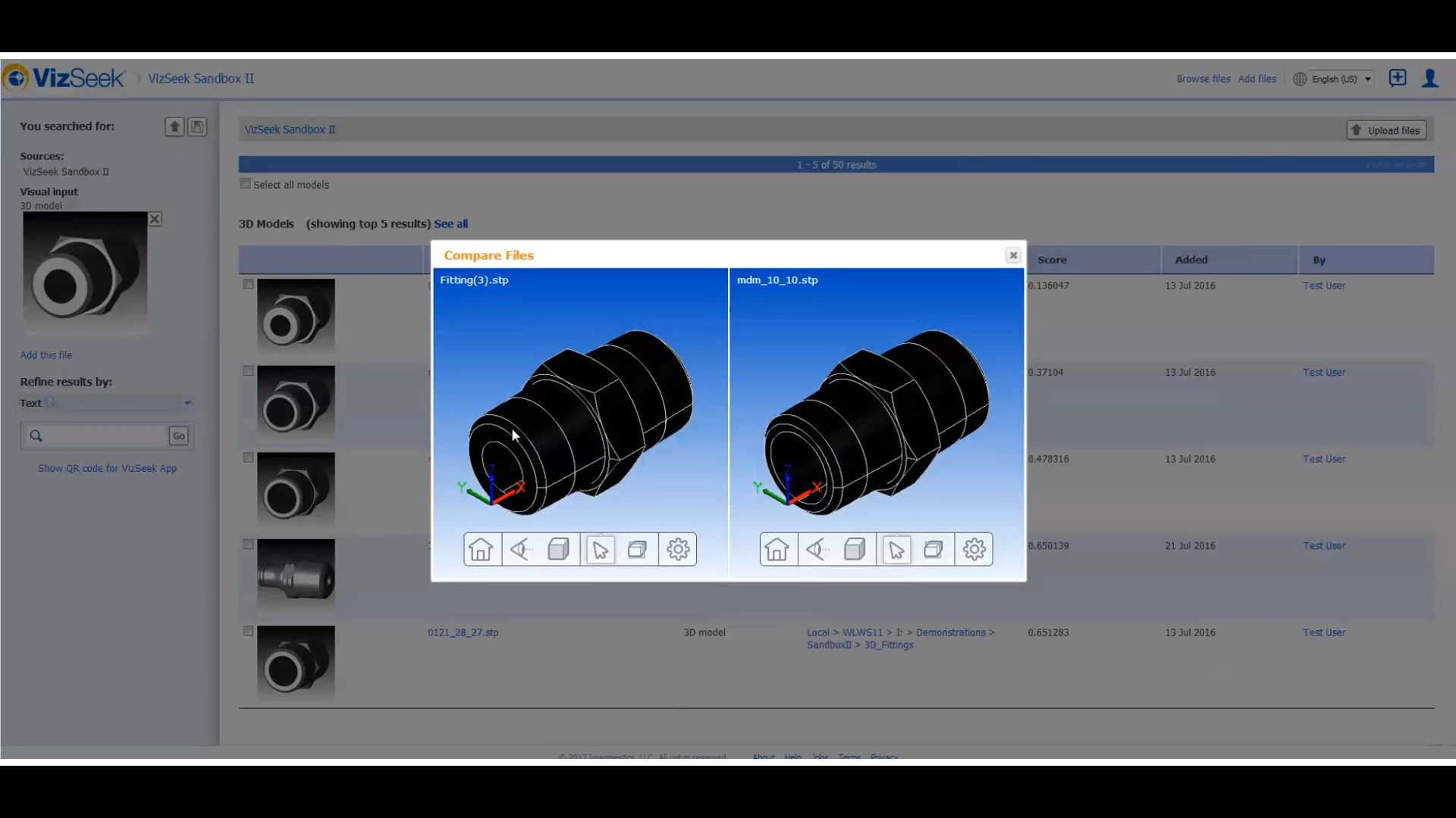 Compare engineering drawings