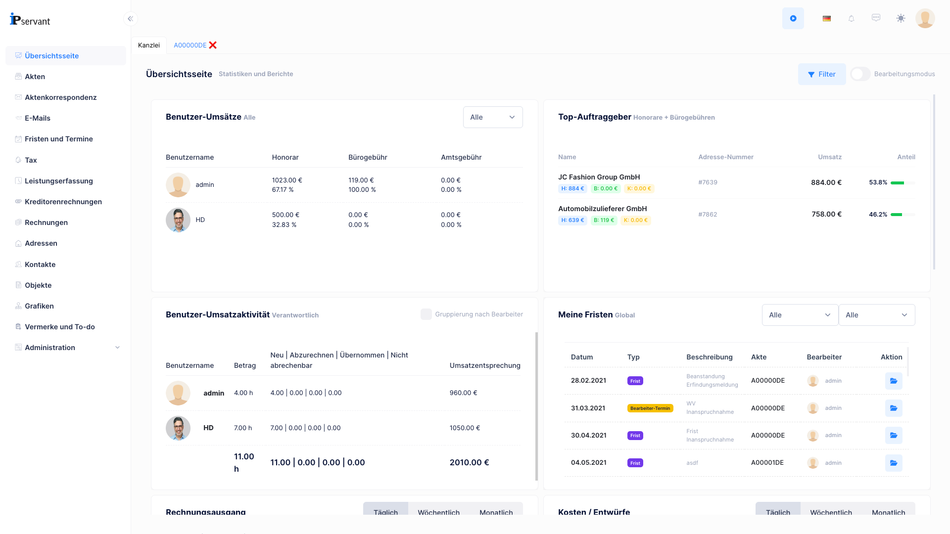 IP Servant web screenshot: IP Servant web overview