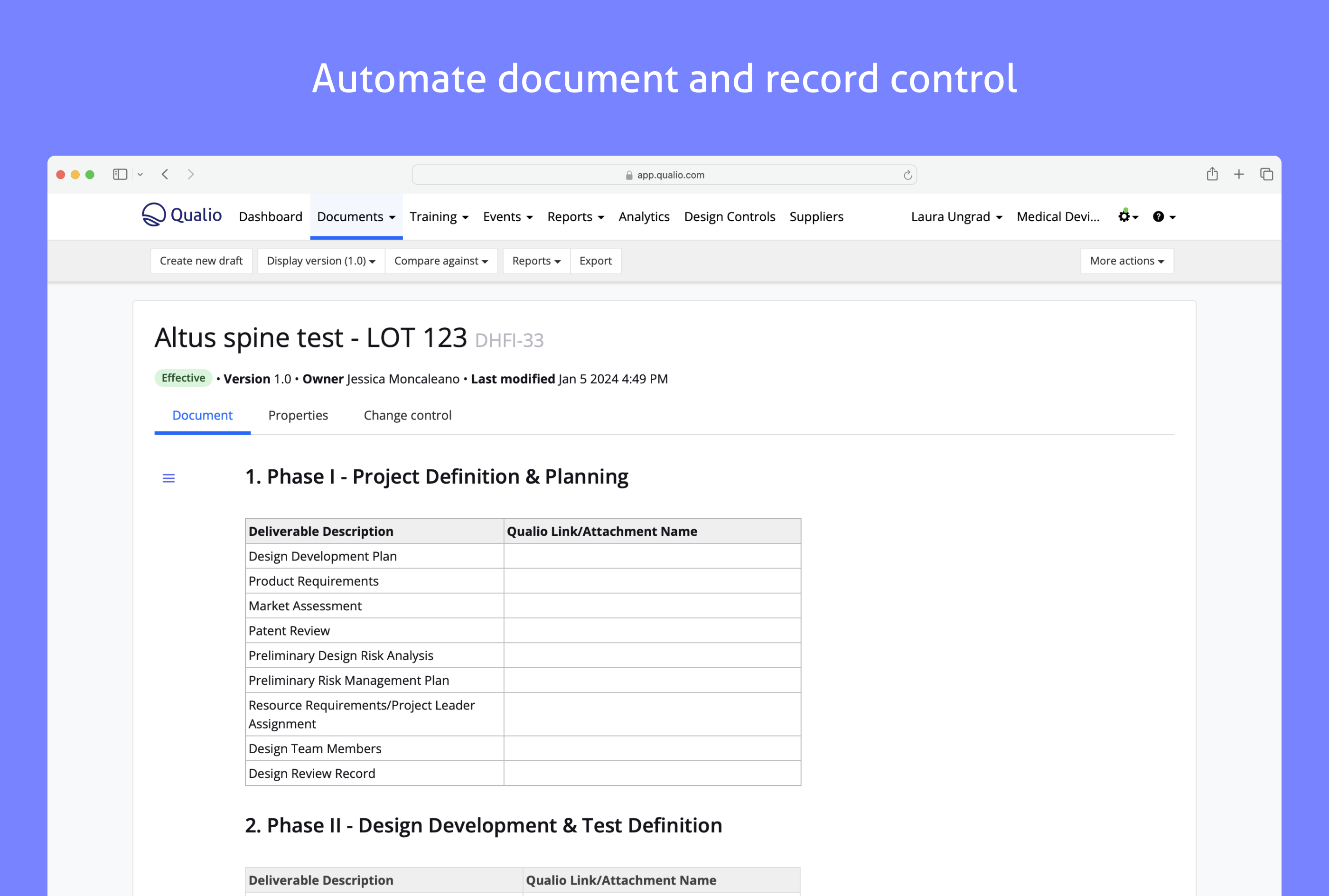 Automate document and record control