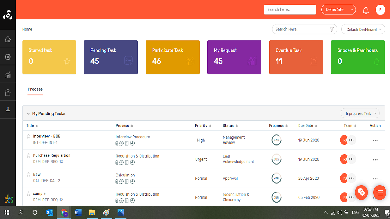 Discus Kriya screenshot: Kriya is a low code business process management software that helps you streamline and automate your everyday tasks.