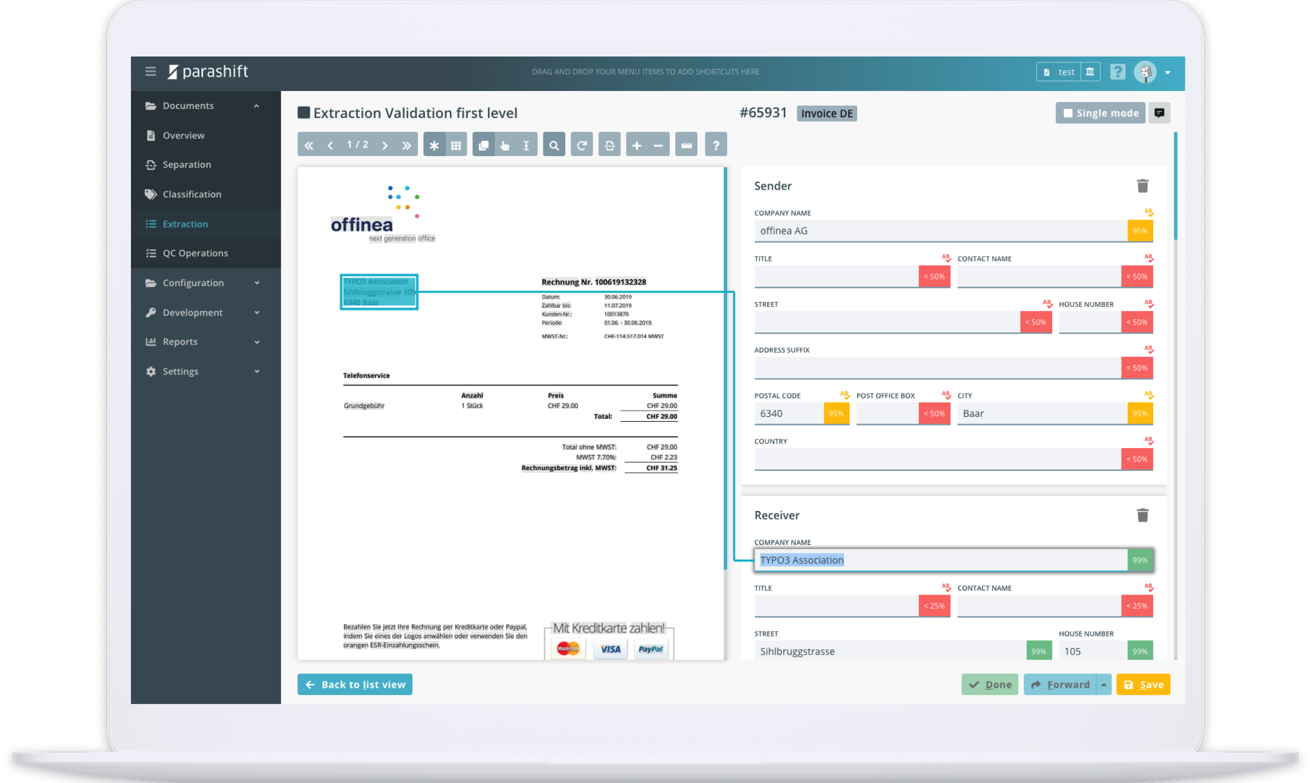 Validation User Interface