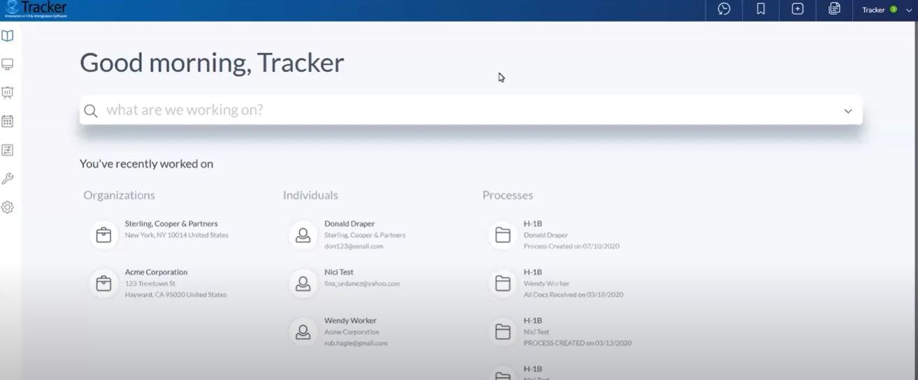 ImmigrationTracker Software - ImmigrationTracker UI