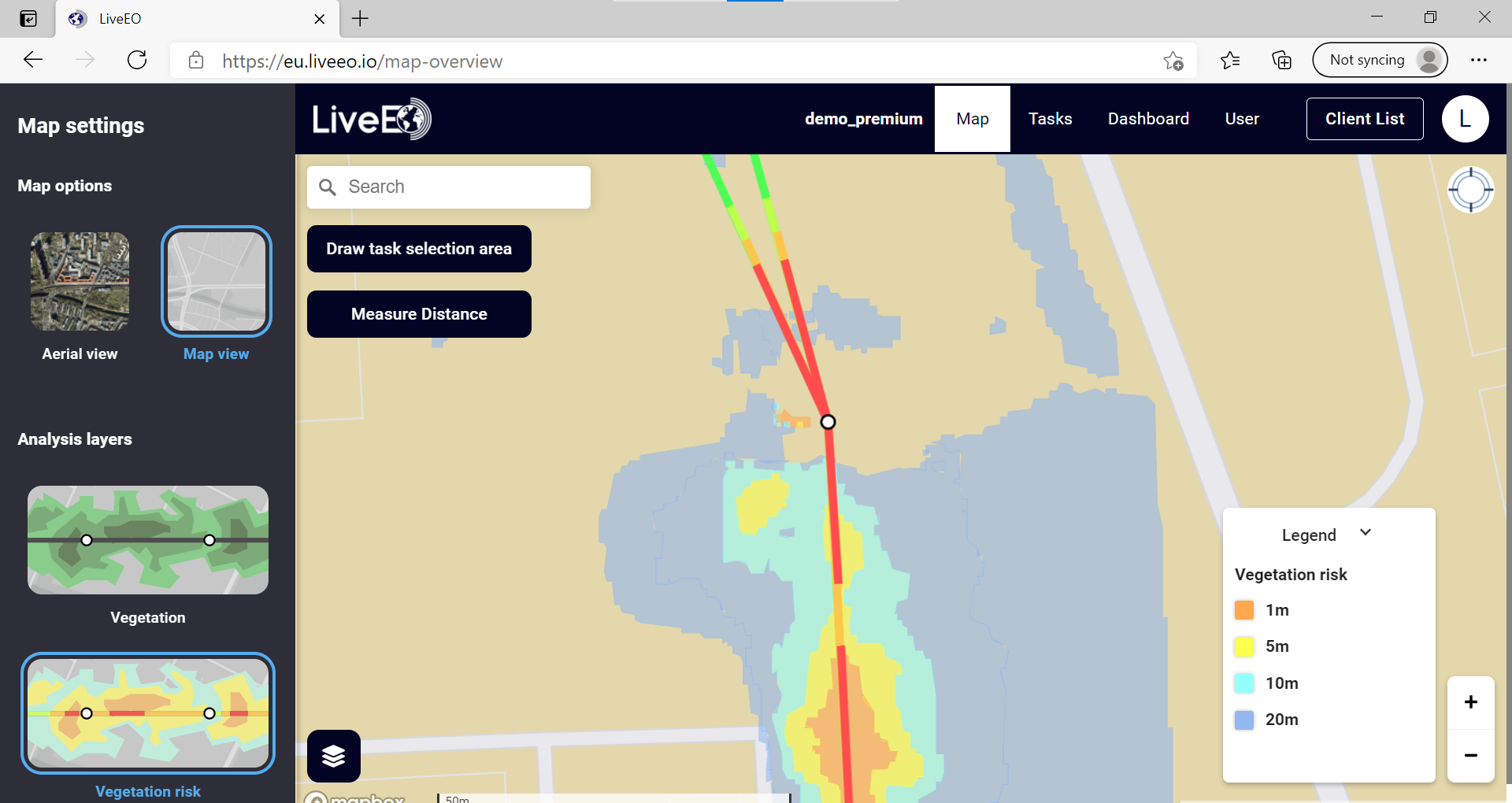 A risk layer shows risk posed by, e.g. grow-ins and fall-ins-thumb