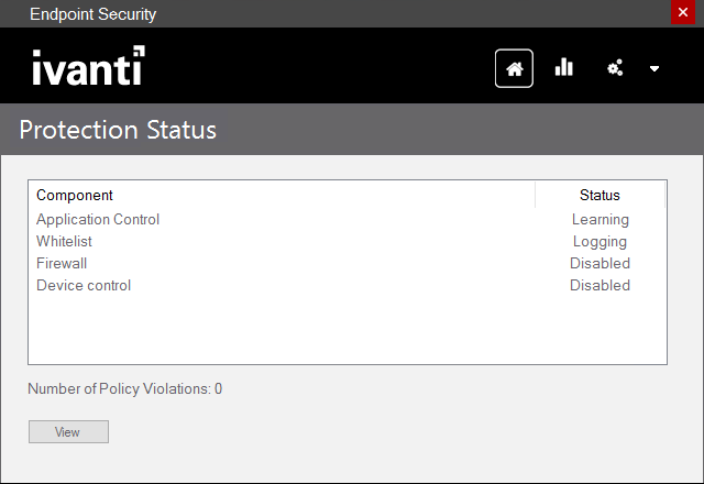 Ivanti Endpoint Security for Endpoint Manager protection status screenshot