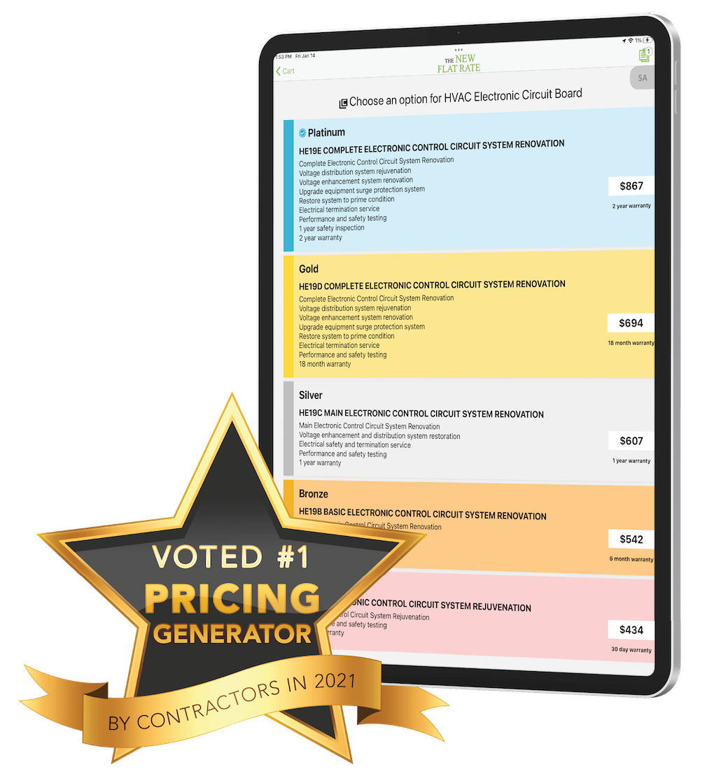 The New Flat Rate screenshot: The New Flat Rate generate prices for contractors