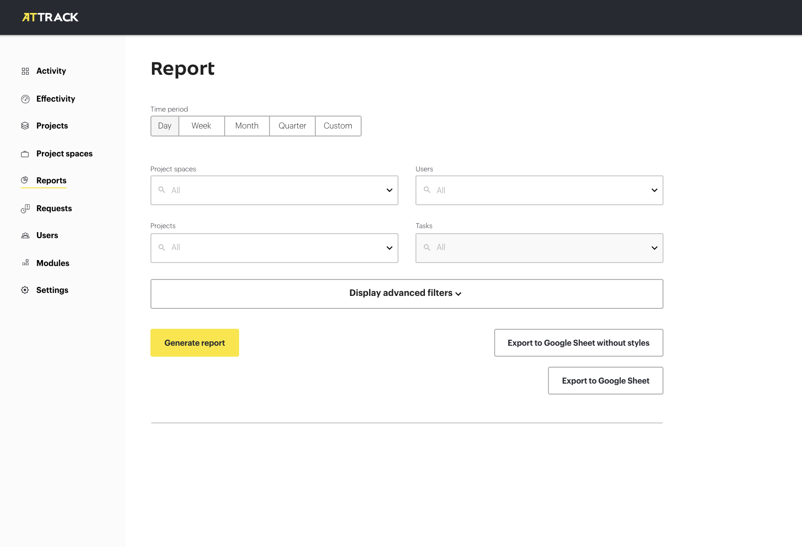 AtTrack Software - AtTrack Reports