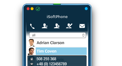 iSoftPhone Software - iSoftPhone search functionality