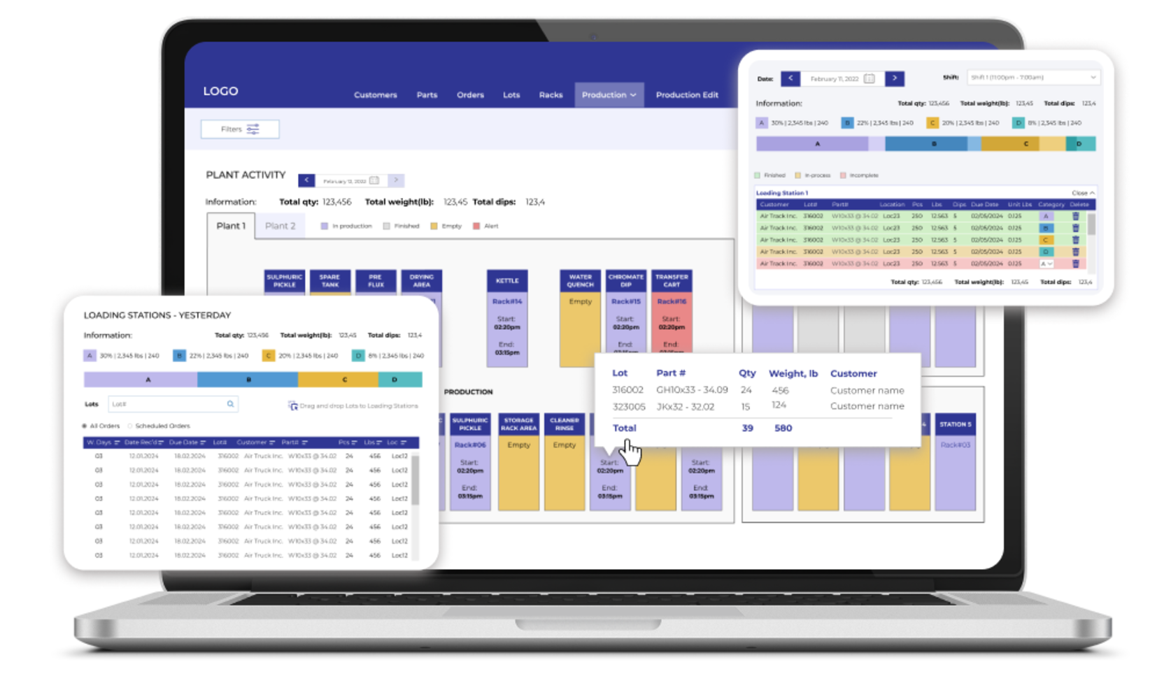 ERPion screenshot: ERPion manufacturing module