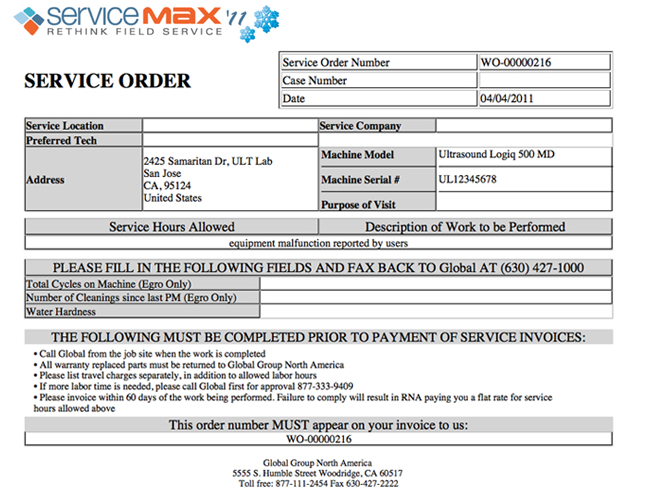 Service order