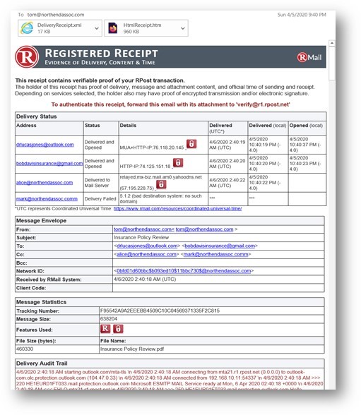 Registered Receipt