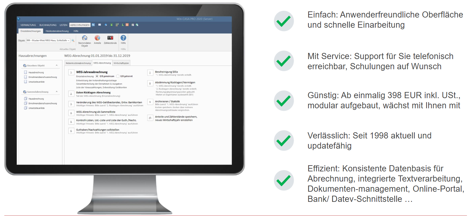 Win-CASA screenshot: Win-CASA WEG