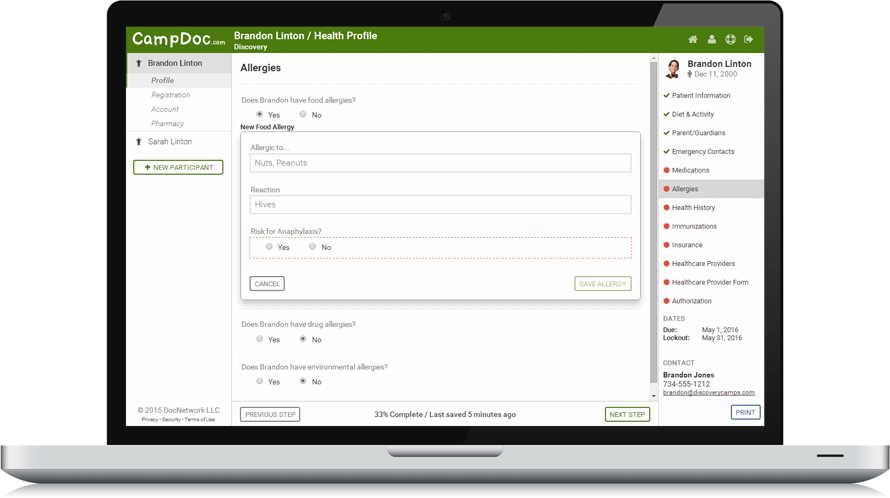 CampDoc Software - 3