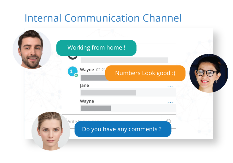 Planium Pro Software - Planium Pro internal communication channel