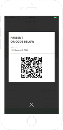 All drivers are provided with a unique QR code to scan from their mobile devices on pick-up and drop-off