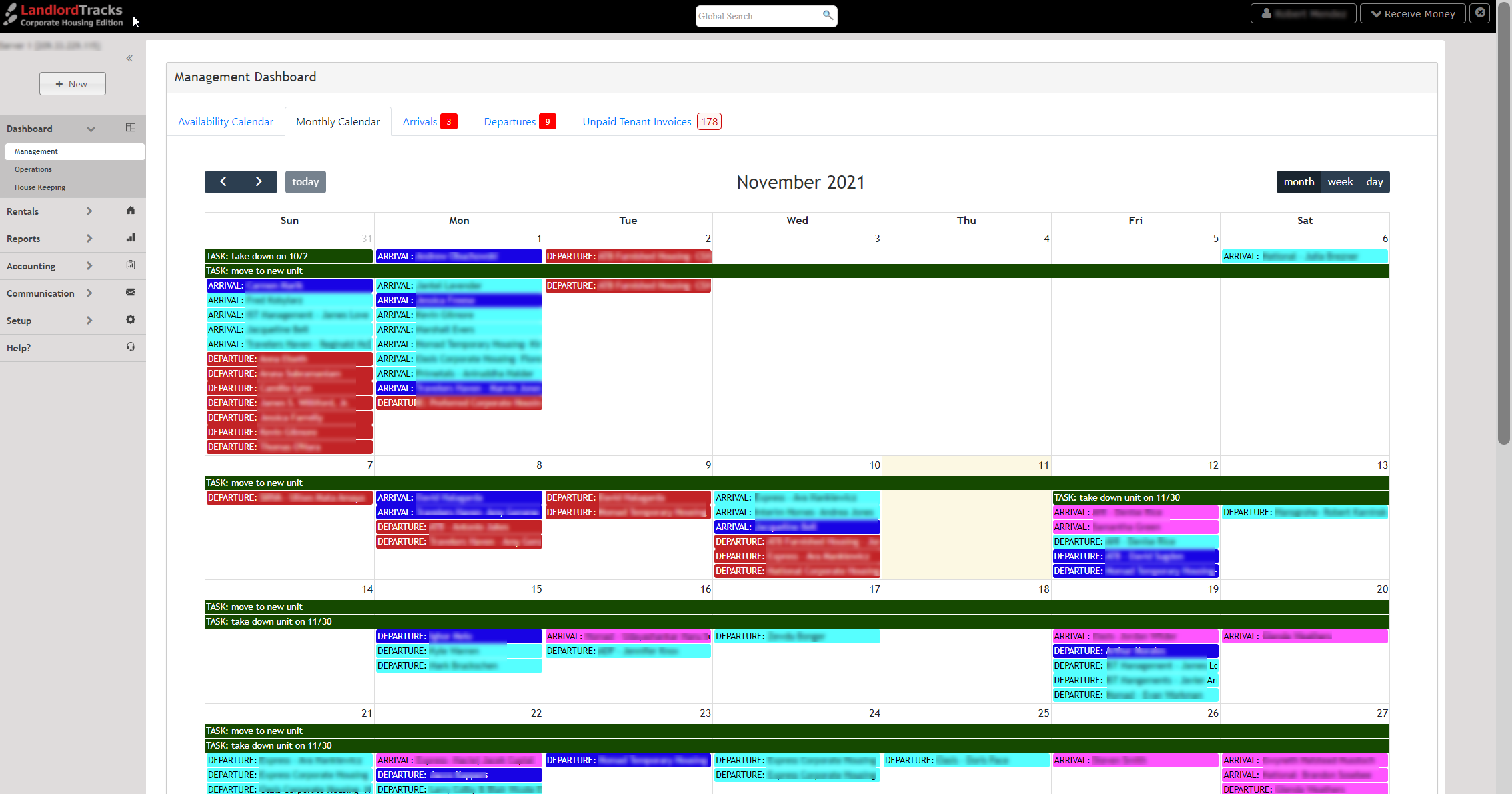 Monthly calendars with interactive workflows to easily and quickly manage activities.
