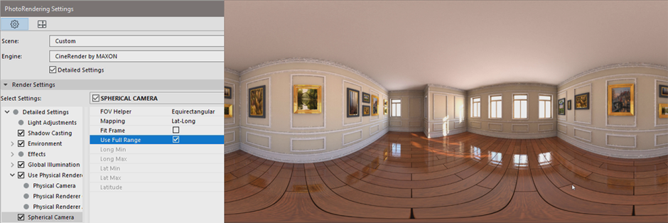 ARCHICAD Software - Maxon’s R19 CineRender engine enables tone mapping plus stereoscopic 360-degree or spherical renderings to be performed within ArchiCAD