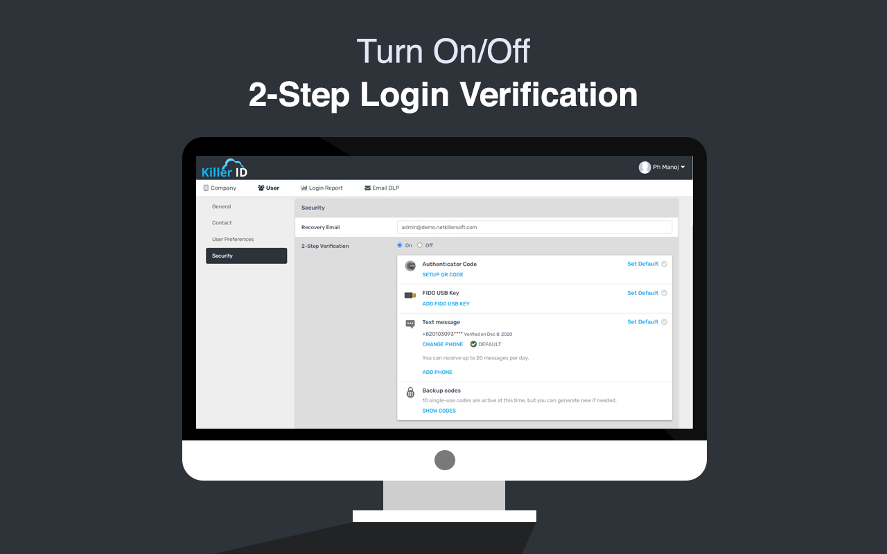 Enforcing 2 Step Login Verification