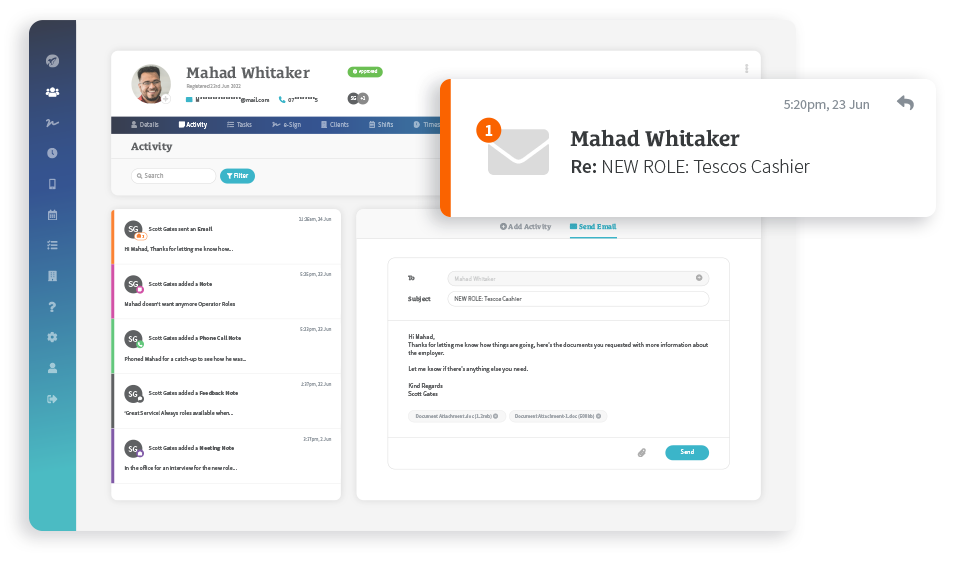 Rocket Recruitment screenshot: Recruitment CRM