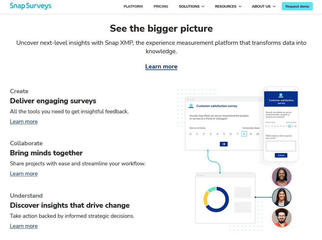 <p style="text-align: center;"><span style="font-weight: 400;">Experience management platform in Snap Survey Software</span></p>
