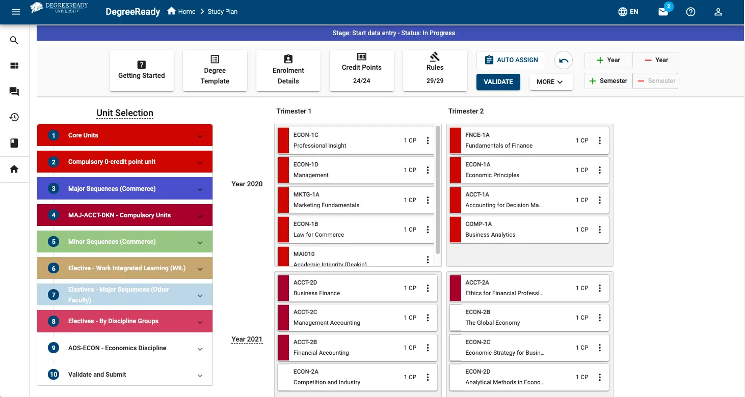 DegreeReady screenshot