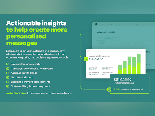 Omnisend Software - Actionable insights to help create more personalized messages