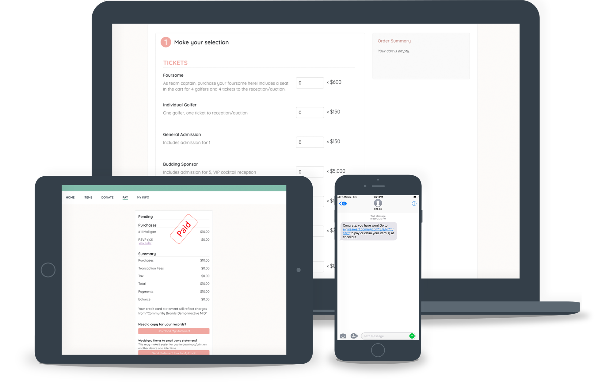 GiveSmart Software - GiveSmart ticketing portal