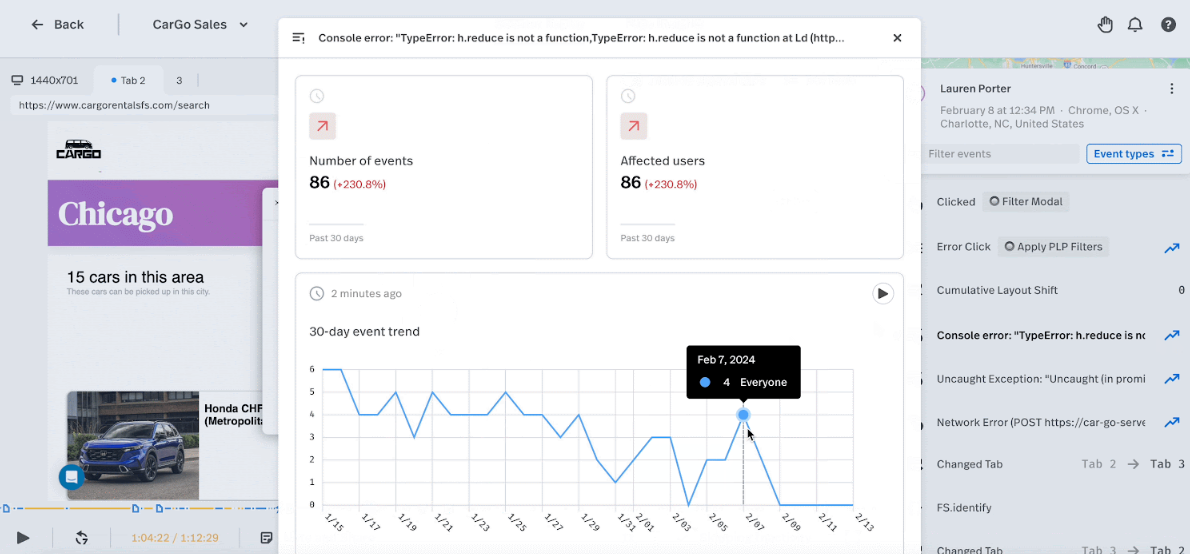 Fullstory Software - Powerful Session Replay Combined with Dev Tools