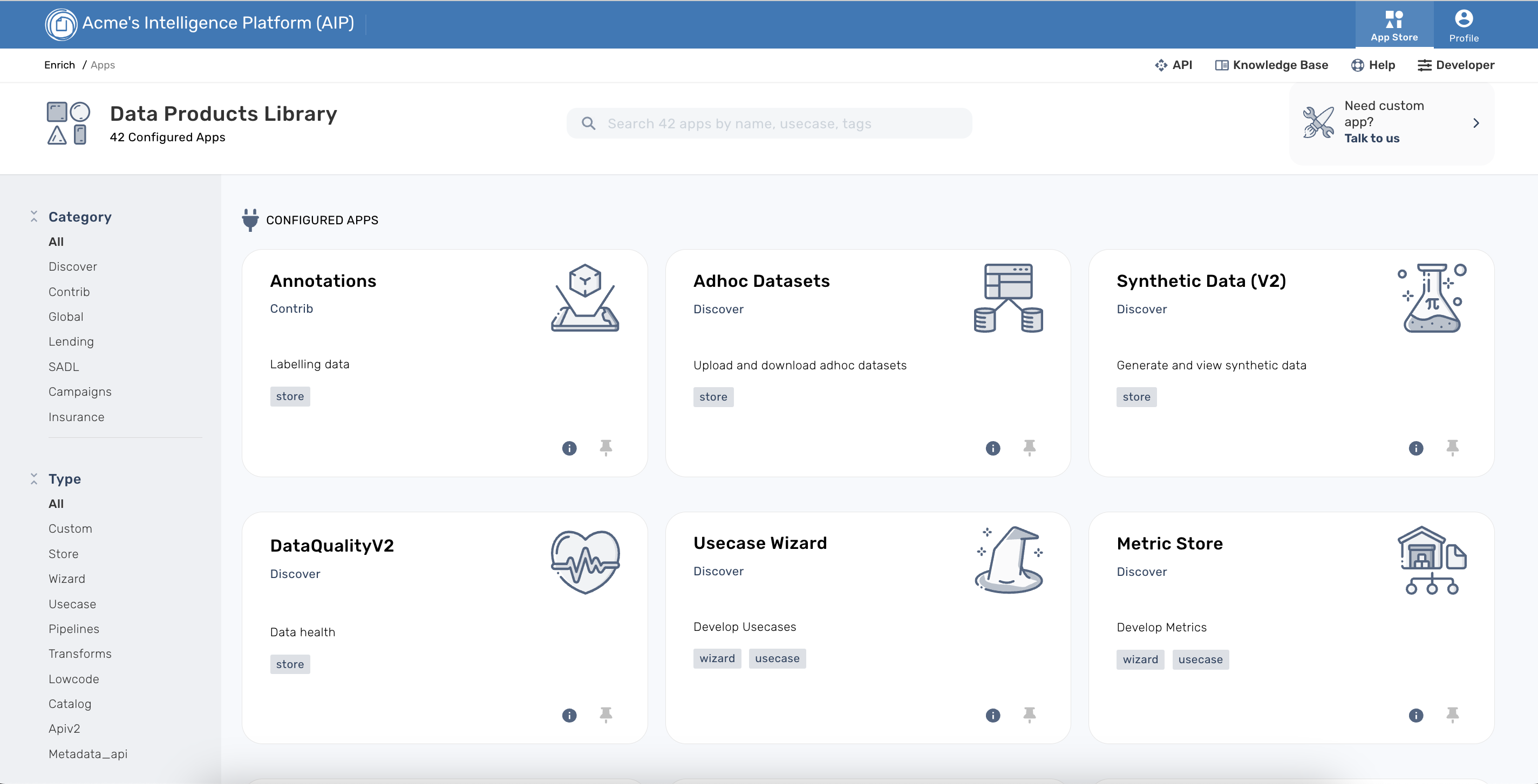 Faster, collaborative development and data consumption with a data products library. Accelerate data product development with reusable datasets and features. Seamlessly share these products with team members for enhanced collaboration.