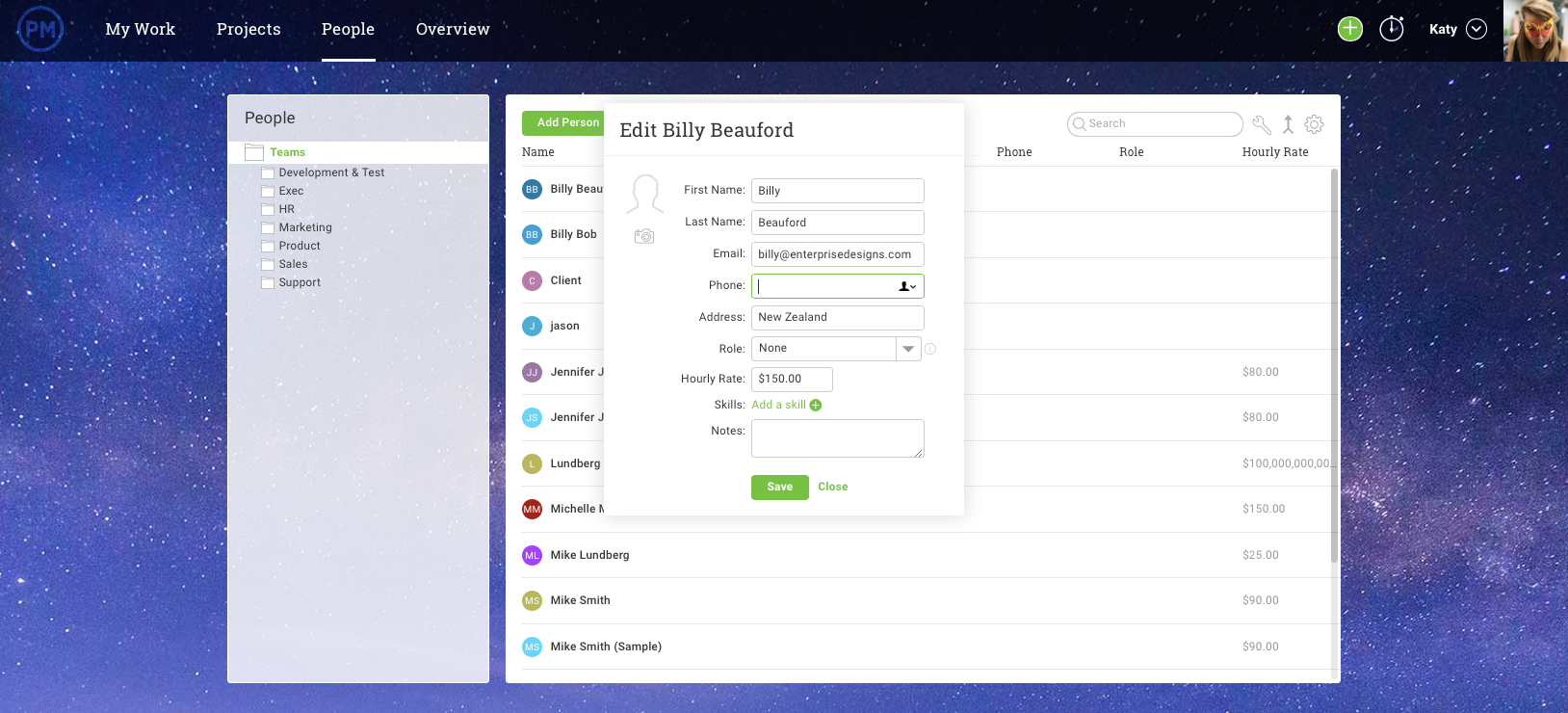 Keep track of teams and each member's workload