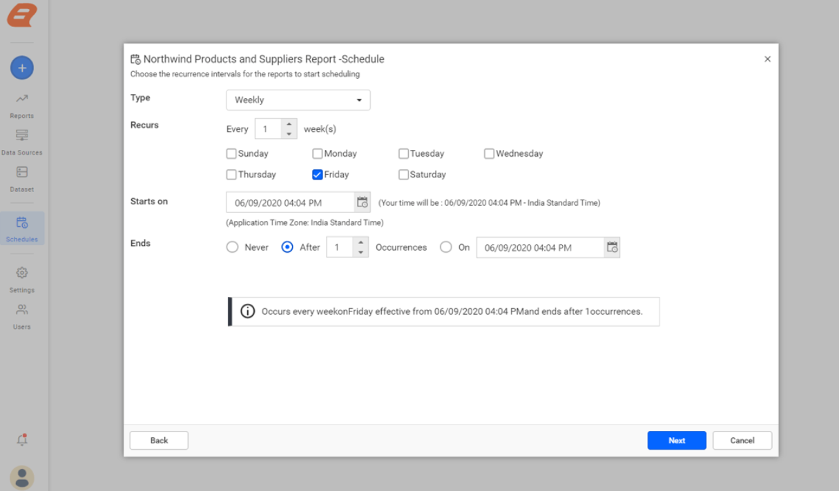 Bold Reports Software - Bold Reports scheduling