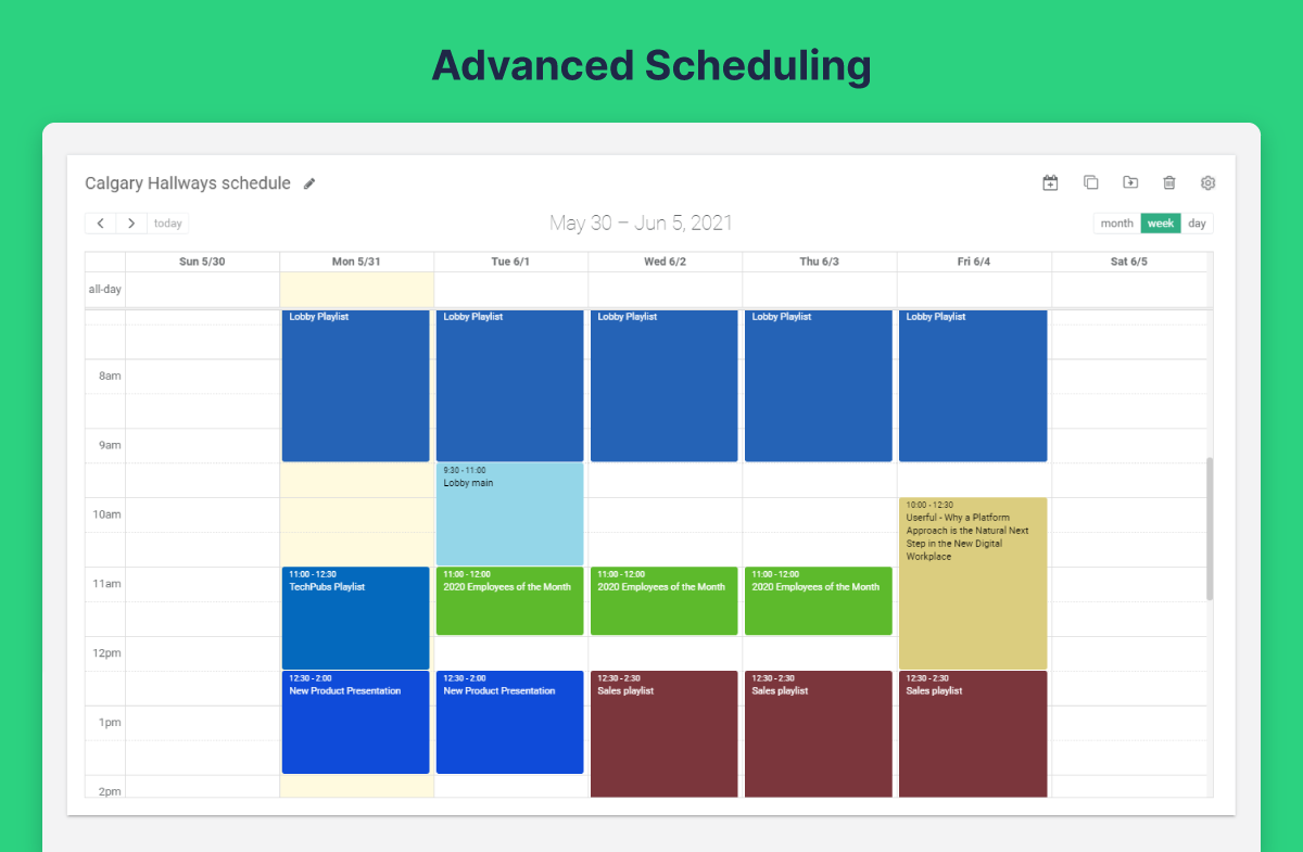 Advanced Scheduling